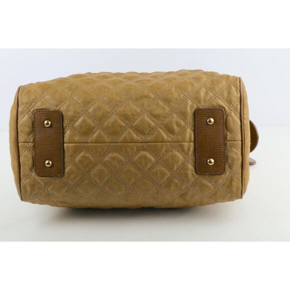 Marc Jacobs Satchel Bowler Bag Brown Leather Quilted Leather - Picture 11 of 14